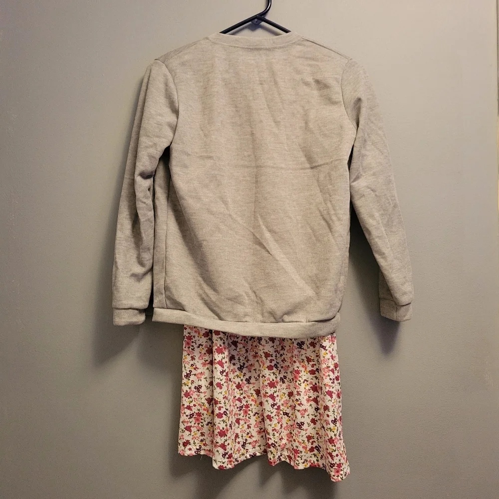 Kids Old Lady Costume 100th Day School Granny Dress Set Girls 11-13 Age Years